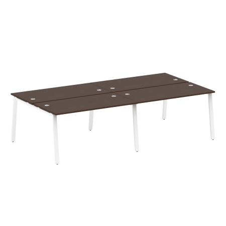 Рабочая станция на 4 рабочих места на А-образном м/к Metal System Style БА.СМ-4.3 2800x1475x750