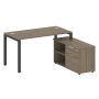 Рабочая станция с опорной тумбой правая Metal System Style БП.РС-СТС-2.3 Пр 1500x1520x750