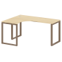 Стол криволинейный левый Metal System Style БО.СА-4 Л 1600x1200x750