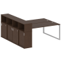 Рабочая станция с шкафом-купе на О-образном м/к Metal System Style БО.РС-СШК-4.5 Т 2210x2332x1098