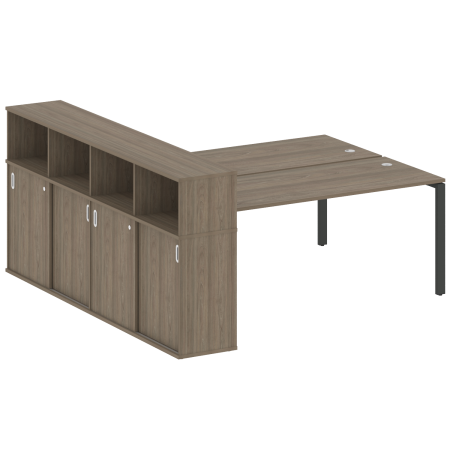 Рабочая станция с опорным шкафом-купе Metal System Style БП.РС-СШК-4.5 2210x2332x1098