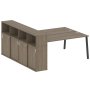 Рабочая станция с шкафом-купе на А-образном м/к Metal System Style БА.РС-СШК-4.5 Т 2210x2332x1098