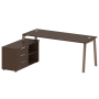 Рабочая станция с тумбой на А-образном м/к Metal System Style БА.РС-СТС-2.5 (L) 1900x1520x750