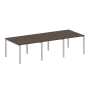 Переговорный стол 3 столешницы Metal System Style БП.ПРГ-3.1 3000x1235x750
