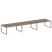 Переговорный стол 3 столешницы Metal System Style БО.ПРГ-3.5 5400x1235x750