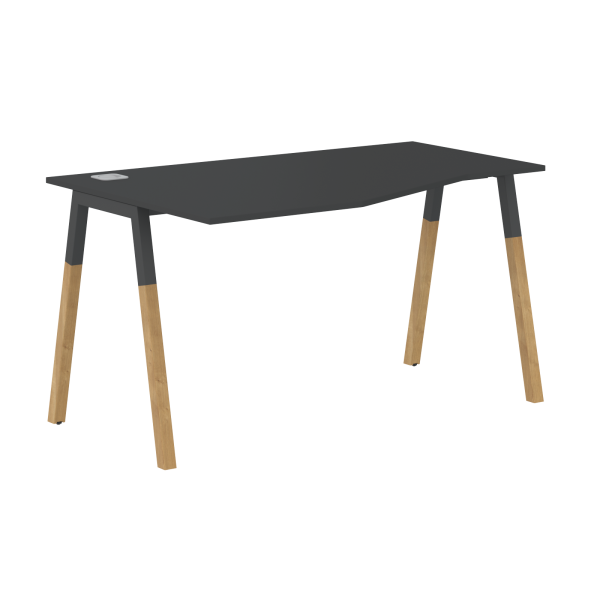 Стол эргономичный левый Forta FCT 1367 (L) 1580x733x900(670) (Черный графит)