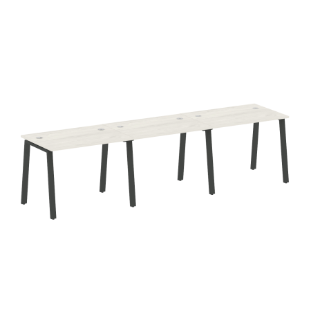 Рабочая станция на 3 рабочих места на А-образном м/к Metal System Style БА.СМ-3.1 3000x720x750