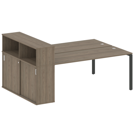 Рабочая станция с опорным шкафом-купе Metal System Style БП.РС-СШК-2.5 2210x1475x1098