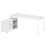 Рабочая станция с опорной тумбой левая Metal System Style БП.РС-СТС-2.5 Л 1900x1520x750