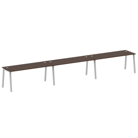 Рабочая станция на 3 рабочих места на А-образном м/к Metal System Style БА.СМ-3.5 5400x720x750