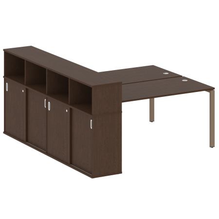 Рабочая станция с опорным шкафом-купе Metal System Style БП.РС-СШК-4.4 2010x2332x1098