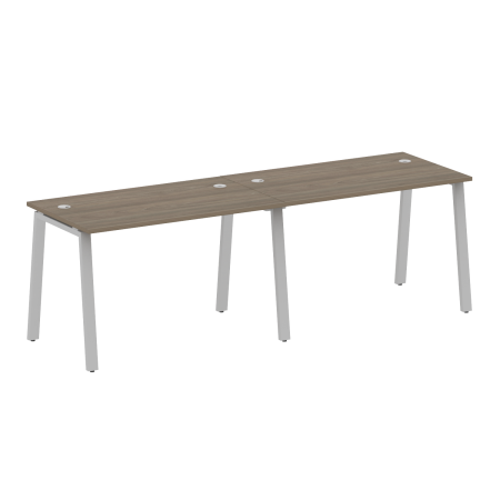 Рабочая станция на 2 рабочих места на А-образном м/к Metal System Style БА.СМ-2.2 2400x720x750