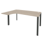 Стол эргономичный левый на П-образном м/к Onix O.MP-SA-4L 1580x1180x750