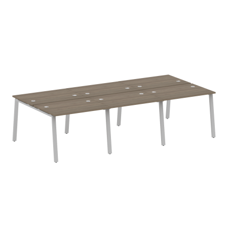 Рабочая станция на 6 рабочих места на А-образном м/к Metal System Style БА.СМ-6.1 3000x1475x750