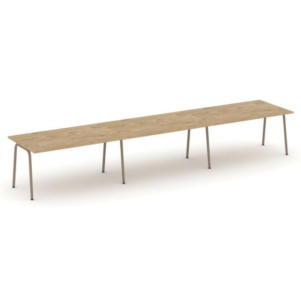 Стол переговорный ES.PRG-3.4-K (4740х980х750) (Тиквуд Светлый/Металл Латте)
