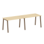 Рабочая станция на 2 рабочих места на А-образном м/к Metal System Style БА.СМ-2.2 2400x720x750