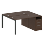 Рабочая станция с опорной тумбой Metal System Style БП.РС-СТП-2.2 1612x1475x750