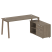Рабочая станция с тумбой на А-образном м/к Metal System Style БА.РС-СТС-2.4 (R) 1700x1520x750