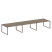 Переговорный стол 3 столешницы Metal System Style БО.ПРГ-3.4 4800x1235x750