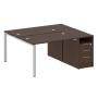 Рабочая станция с опорной тумбой Metal System Style БП.РС-СТП-2.2 1612x1475x750