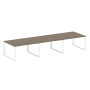 Переговорный стол 3 столешницы Metal System Style БО.ПРГ-3.3 4200x1235x750