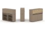 Тумба двойная + низкая надставка ES.NB.2N-2 (1500х410х1135)