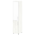 Шкаф для документов узкий со стеклом белым LT.SU-1.2 R (L) white