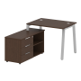 Рабочая станция с тумбой на А-образном м/к Metal System Style БА.РС-СТС-2.1 (L) 1100x1520x750