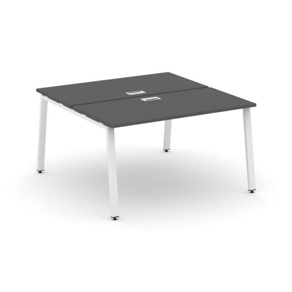 Рабочая станция 2-х сторонняя SN-6A.DRS-023 (1380х1632х750) (Антрацит/Металл Белый)