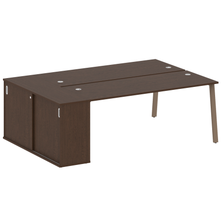 Рабочая станция с шкафом-купе на А-образном м/к Metal System Style БА.РС-СШК-1.5 Т 2210x1475x750