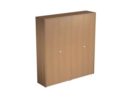 Шкаф закрытый для документов Profiquadro КВ 359 БВ 1830x450x1990 (Белый премиум / Вишня скандинавская)