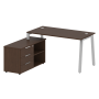 Рабочая станция с тумбой на А-образном м/к Metal System Style БА.РС-СТС-2.3 (L) 1500x1520x750