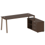 Рабочая станция с тумбой на А-образном м/к Metal System Style БА.РС-СТС-2.5 (R) 1900x1520x750