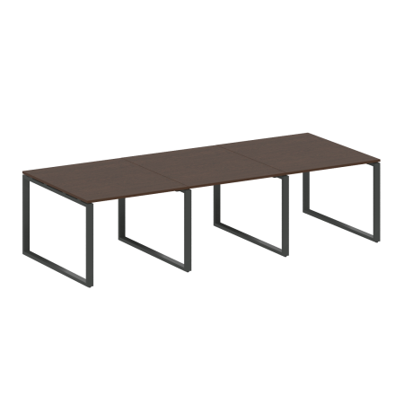Переговорный стол 3 столешницы Metal System Style БО.ПРГ-3.1 3000x1235x750