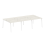 Рабочая станция на 6 рабочих места на А-образном м/к Metal System Style БА.СМ-6.1 3000x1475x750