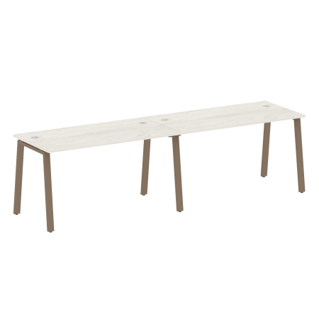 Рабочая станция на 2 рабочих места на А-образном м/к Metal System Style БА.СМ-2.3 2800x720x750