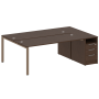 Рабочая станция с опорной тумбой Metal System Style БП.РС-СТП-2.5 2212x1475x750