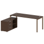 Рабочая станция с опорной тумбой левая Metal System Style БП.РС-СТС-2.5 Л 1900x1520x750