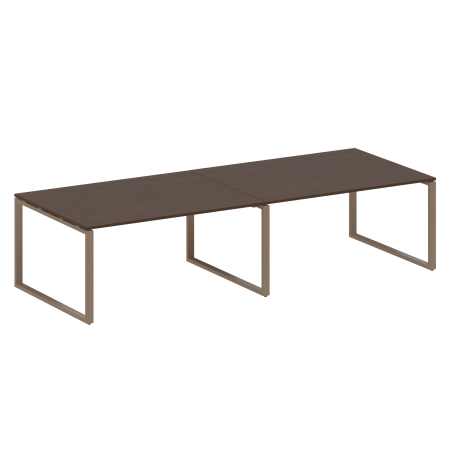 Переговорный стол 2 столешницы Metal System Style БО.ПРГ-2.4 3200x1235x750