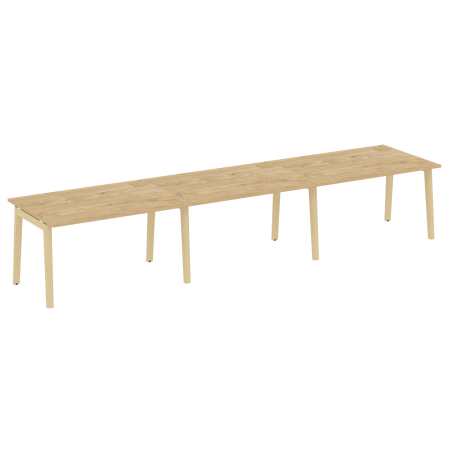 Стол переговорный на деревянных опорах Onix Wood OW.PRG-3.3 4140x980x750