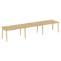 Стол переговорный на деревянных опорах Onix Wood OW.PRG-3.3 4140x980x750