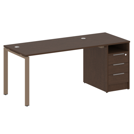 Рабочая станция с опорной тумбой Metal System Style БП.РС-СТП-1.3 1812x720x750