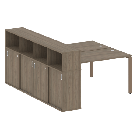 Рабочая станция с опорным шкафом-купе Metal System Style БП.РС-СШК-4.3 1910x2332x1098