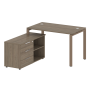 Рабочая станция с опорной тумбой левая Metal System Style БП.РС-СТС-2.2 Л 1300x1520x750