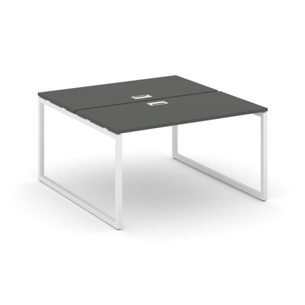 Рабочая станция 2-х сторонняя SN-4O.DRS-013 (1380х1432х750) (Антрацит/Металл Белый)