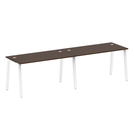 Рабочая станция на 2 рабочих места на А-образном м/к Metal System Style БА.СМ-2.3 2800x720x750