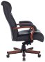 Кресло руководителя T-9926WALNUT черный кожа крестов. металл/дерево