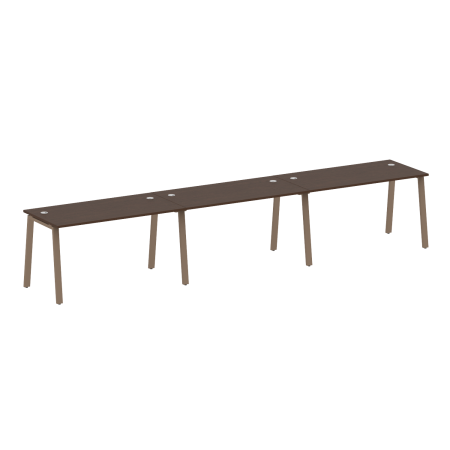 Рабочая станция на 3 рабочих места на А-образном м/к Metal System Style БА.СМ-3.3 4200x720x750