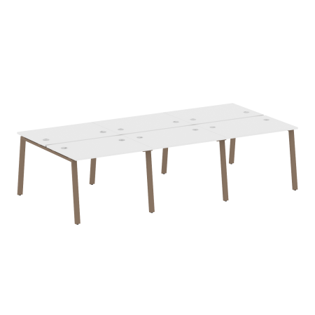 Рабочая станция на 6 рабочих места на А-образном м/к Metal System Style БА.СМ-6.1 3000x1475x750