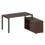Рабочая станция с опорной тумбой правая Metal System Style БП.РС-СТС-2.3 Пр 1500x1520x750